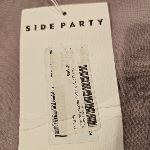 Side party Naomi Textured Slip Dress - Picture 3 of 3